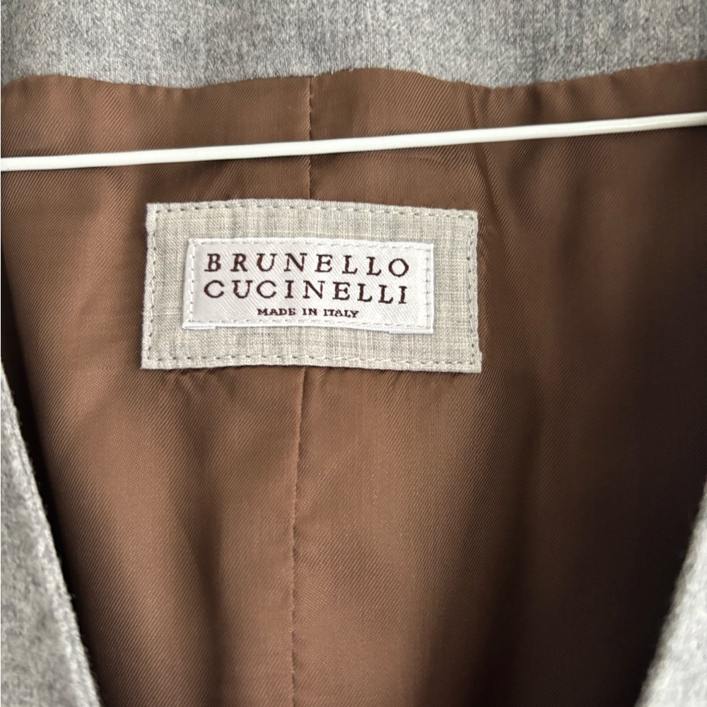 Brunello Cucinelli Gray Wool Vest/Waist Coat - Picture 4 of 4